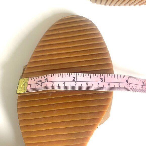 Boden Wedge Heel Sandals Ankle Strap Open Toe Light Brown Suede Leather size 10 - Picture 7 of 8